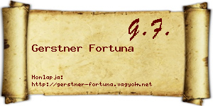 Gerstner Fortuna névjegykártya